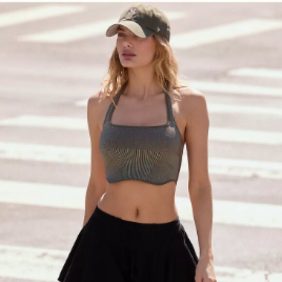 Anthropologie Halter Tank -  Moss Green - S/M - NWT - Picture 2 of 3